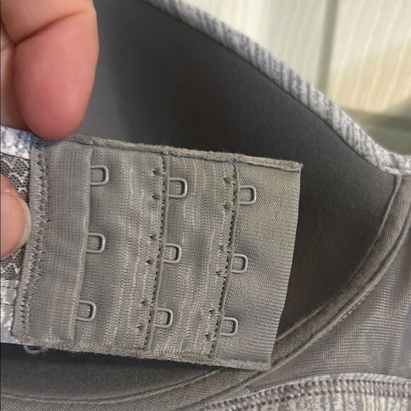 HANES Gray Heather Large Wireless Bra Soft Jersey Mesh Adjustable Lined - Picture 10 of 10